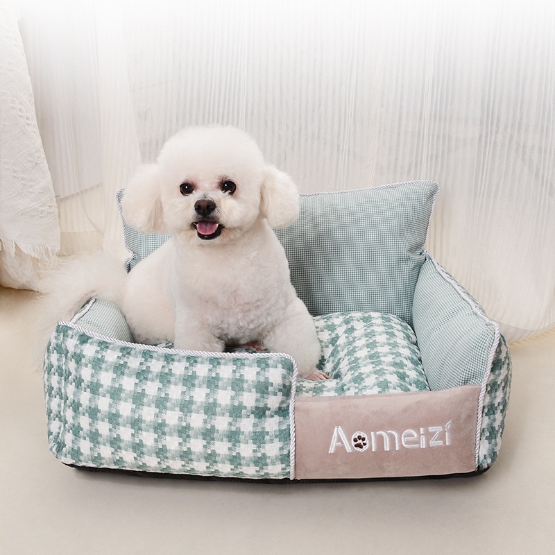 Dog-Cat-Bed-Detachable-Washable-Pet-Nest-Plaid-Removable-Bed-for-Pets-Medium-Dog-Supplies-Sleeping