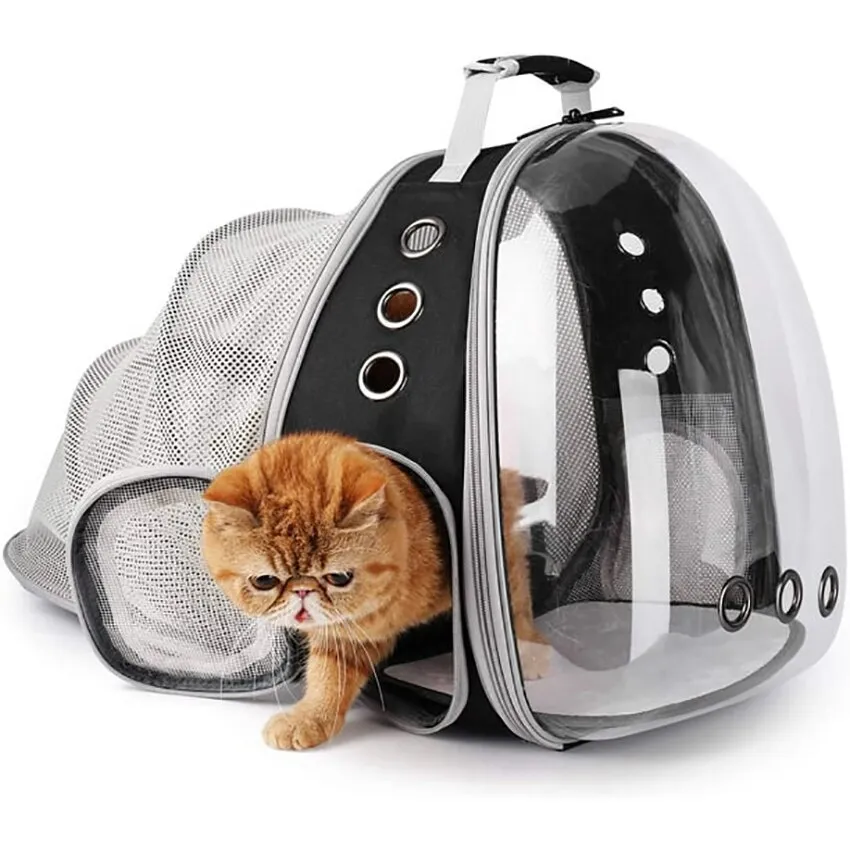 Expandable-Cat-Carrier-Backpack-Large-Transparent-Pet-Carrier-Travel-Backpack-Bubble-Space-Capsule-High-Quality-Pet
